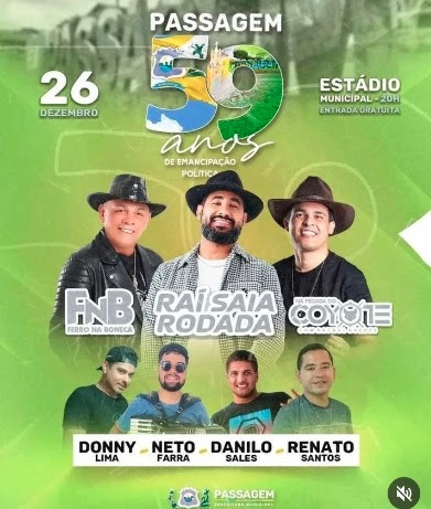 Ferro na Boneca, Raí Saia Rodada, Na Pegada do Coyote, Donny Lima, Neto Farra, Danilo Sales, Renato Santos