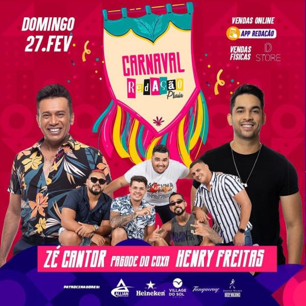 Zé Cantor, Pagode do Coxa e Henry Freitas - Carnaval Redação Praia