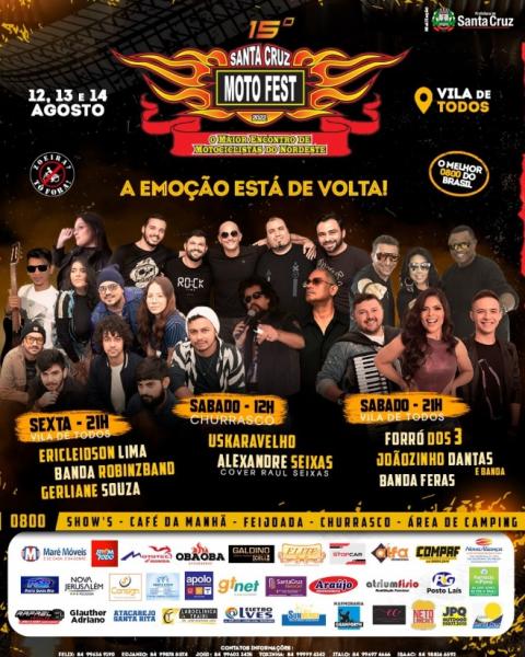 Forró dos 3, Joãozinho Dantas e Banda Feras - 15º Santa Cruz Moto Fest