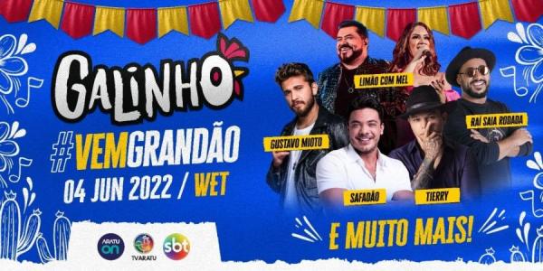 Wesley Safadão, Raí Saia Rodada, Tierry e Limão com Mel - Arraiádo Galinho #VemGrandão