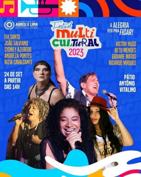 Fia Santo, João Salviano, Sydney Azeredo, Andreza Pontes e Rizia Cavalcante - Festival Multicultural 2023