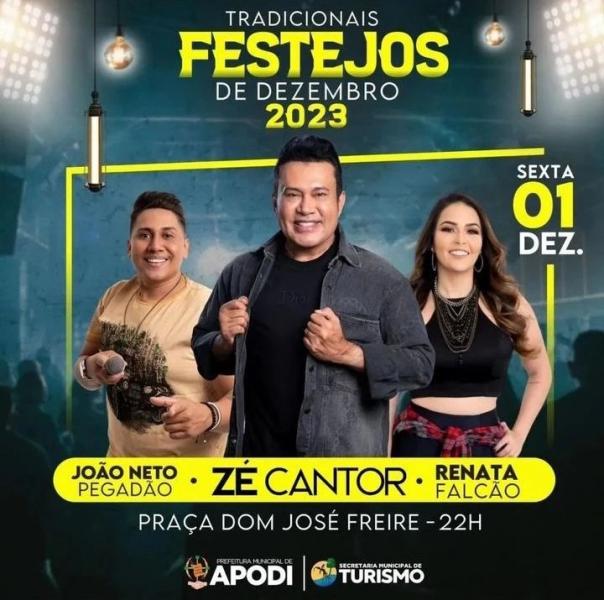 Zé Cantor, João Neto Pegadão e Renata Falcão - Festejos de Dezembro