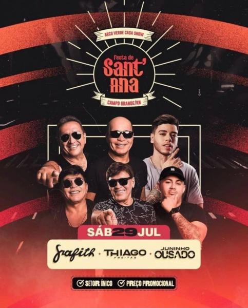 Banda Grafith, Thiago Freitas e Juninho Ousado - Festa de Santana