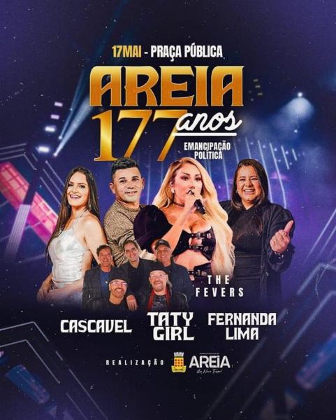 Taty Girl, Cascaval, Fernanda Lima e The Fevers - 177 anos de Areia