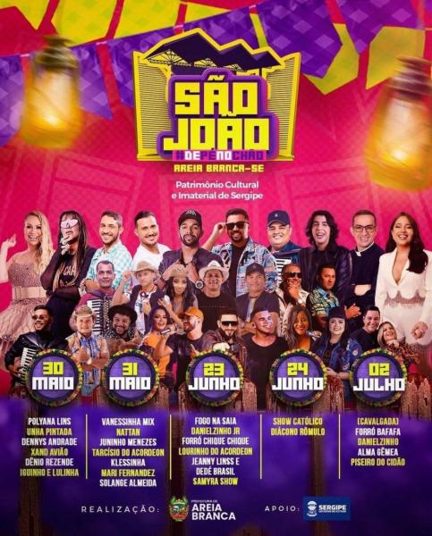 Fogo na Saia, Danielzinho Jr., Forró Chique Chique, Lourinho do Acordeon, Jeanny Linss, Dedé Brasil e Samyra Show