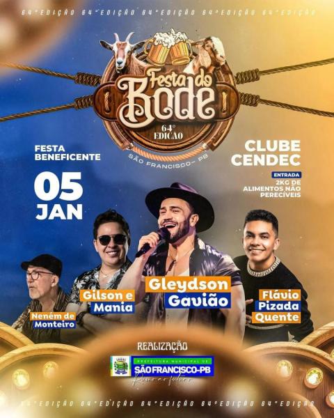 Gleydson Gavião, Gilson & Mania, Neném de Monteiro e Flávio Pizada Quente - 64ª Festa do Bode