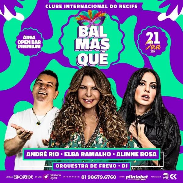 Elba Ramalho, Andre Rio e Alinne Rosa - Bal Masqué