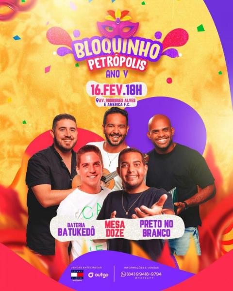 Meza Doze, Preto no Branco e Alobened - Bloquinho Petrópolis