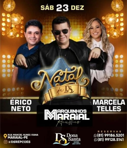 Marquinhos Maiaral, Érico Neto e Marcela Telles - Natal da DS