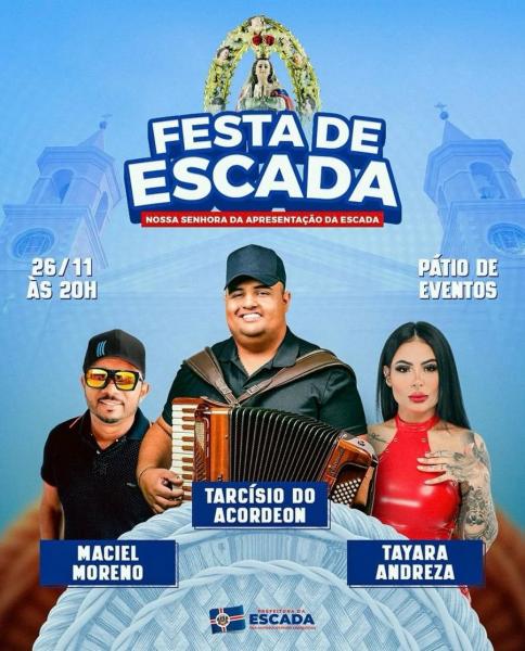 Tarcísio do Acordeon, Maciel Moreno e Tayara Andreza - Festa de Escada