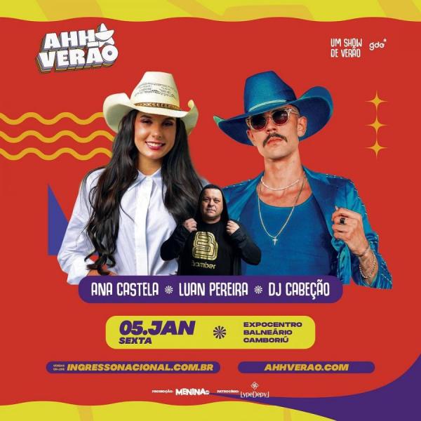 Ana Castela, Luan Pereira e Dj Cabeção