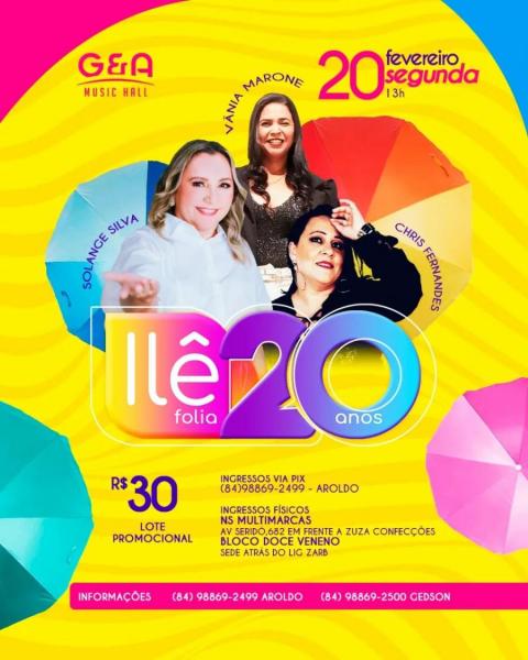 Solange Silva, Chris Fernandes e Vânia Marone - Ilê Folia 20 Anos