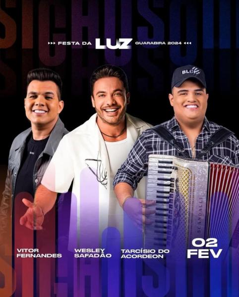 Vitor Fernandes, Wesley Safadão e Tarcísio do Acordeon - Festa da Luz