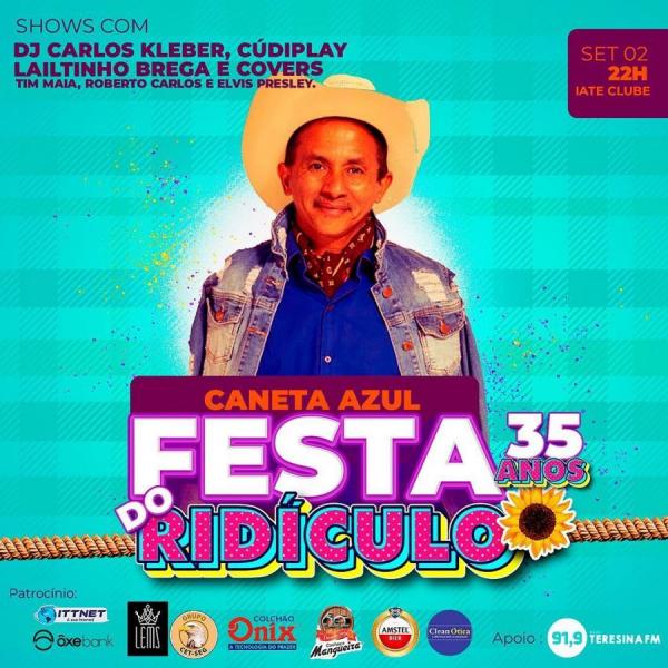 Caneta Azul - Dj Carlos Kleber, Cúdiplay e Lailtinho Brega - Festa do Ridículo 35 anos
