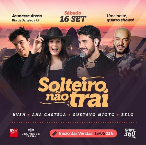 KVSH, Ana Castela, Gustavo Mioto e Belo - Solteiro Não Trai