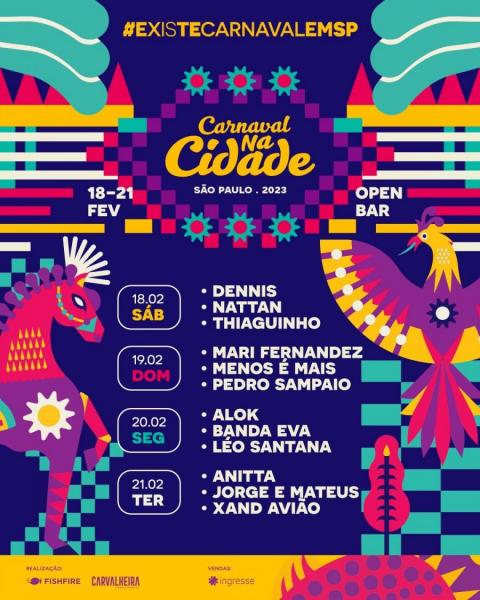 Anitta, Jorge & Mateus e Xand Avião - Carnaval na Cidade São Paulo 2023