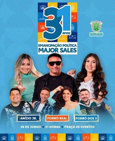 Forró Real, Anízio Jr. e Forró dos 3 - 31 anos de Major Sales