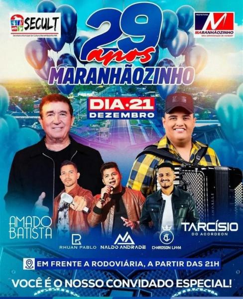 Tarcísio do Acordeon, Amado Batista, Rhuan Pablo, Naldo Andrade e Chardson Lima - 29 anos de Maranhãozinho