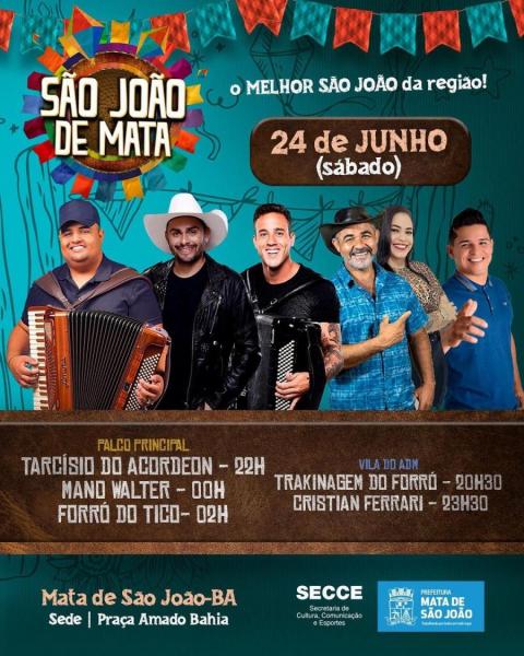 Tarcísio do Acordeon, Mano Walter e Forró do Tico - São João da Mata