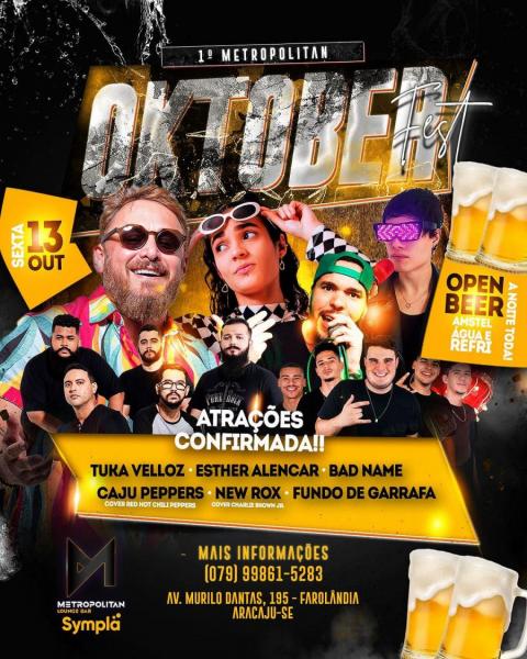 Bad Name, Tuka Velloz, New Rox, Caju Peppers e Esther Alencar - 1ª Oktoberfest do Metropolitan