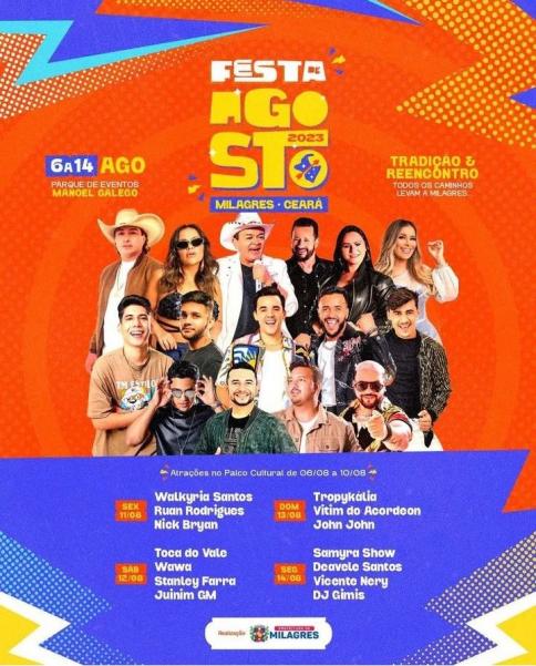 Samyra Show, Deavele Santos, Vicente Nery e Dj Gimis - Festa de Agosto