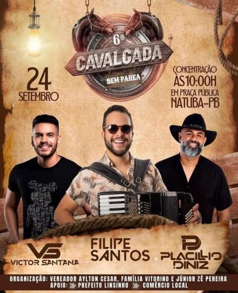 Felipe Santos, Victor Santana e Placillio Diniz - 6ª Cavalgada Sem Parêa