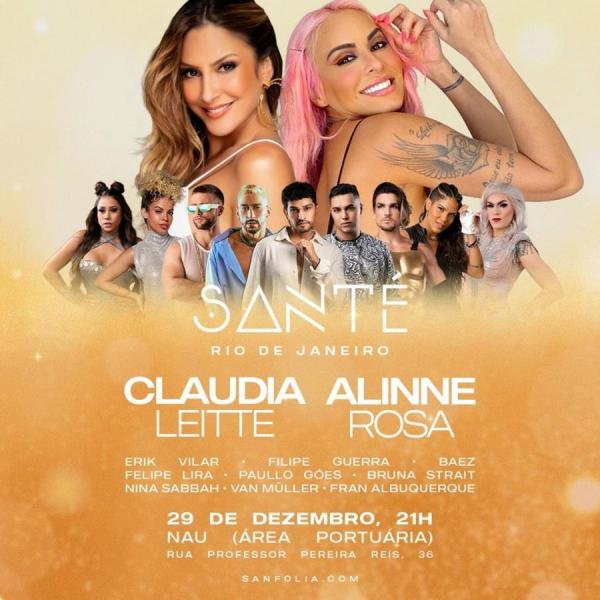 Claudia Leitte, Alinne Rosa, Erick Vilar, Filipe Guerra, Baez, Felipe Lira, Paullo Góes e Bruna Strait - Santé Rio de Janeiro