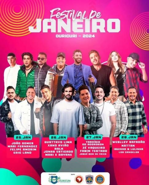 Gusttavo Lima, Xand Avião, Ralk, Jonas Esticado e Mari & Rayane - Festival de Janeiro