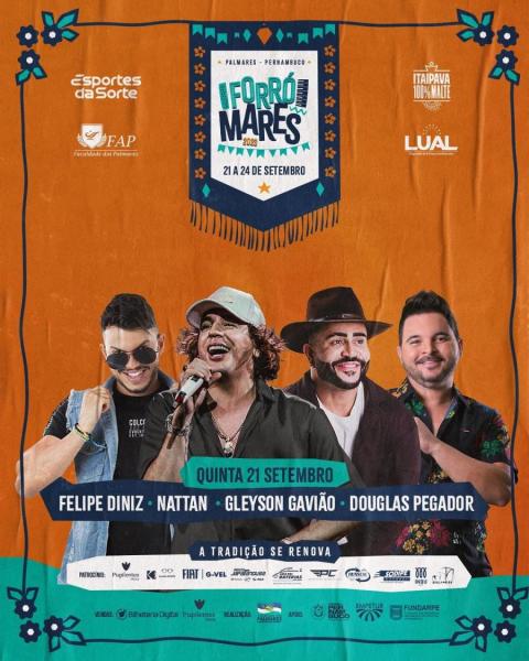 Gleyson Gavião, Nattan, Felipe Diniz e Douglas Pegador - Forró Mares 2023