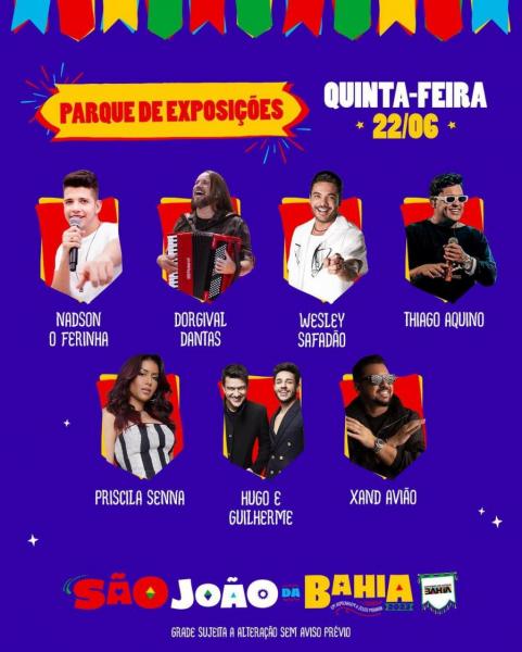 Nadson O Ferinha, Dorgival Dantas, Wesley Safadão, Thiago Aquino, Priscila Senna, Hugo & Guilherme e Xand Avião