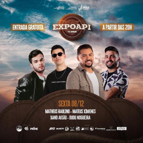 Matheus Raulino, Mateus Ximenes, Xand Avião e Dudu Nogueira - ExpoAPI