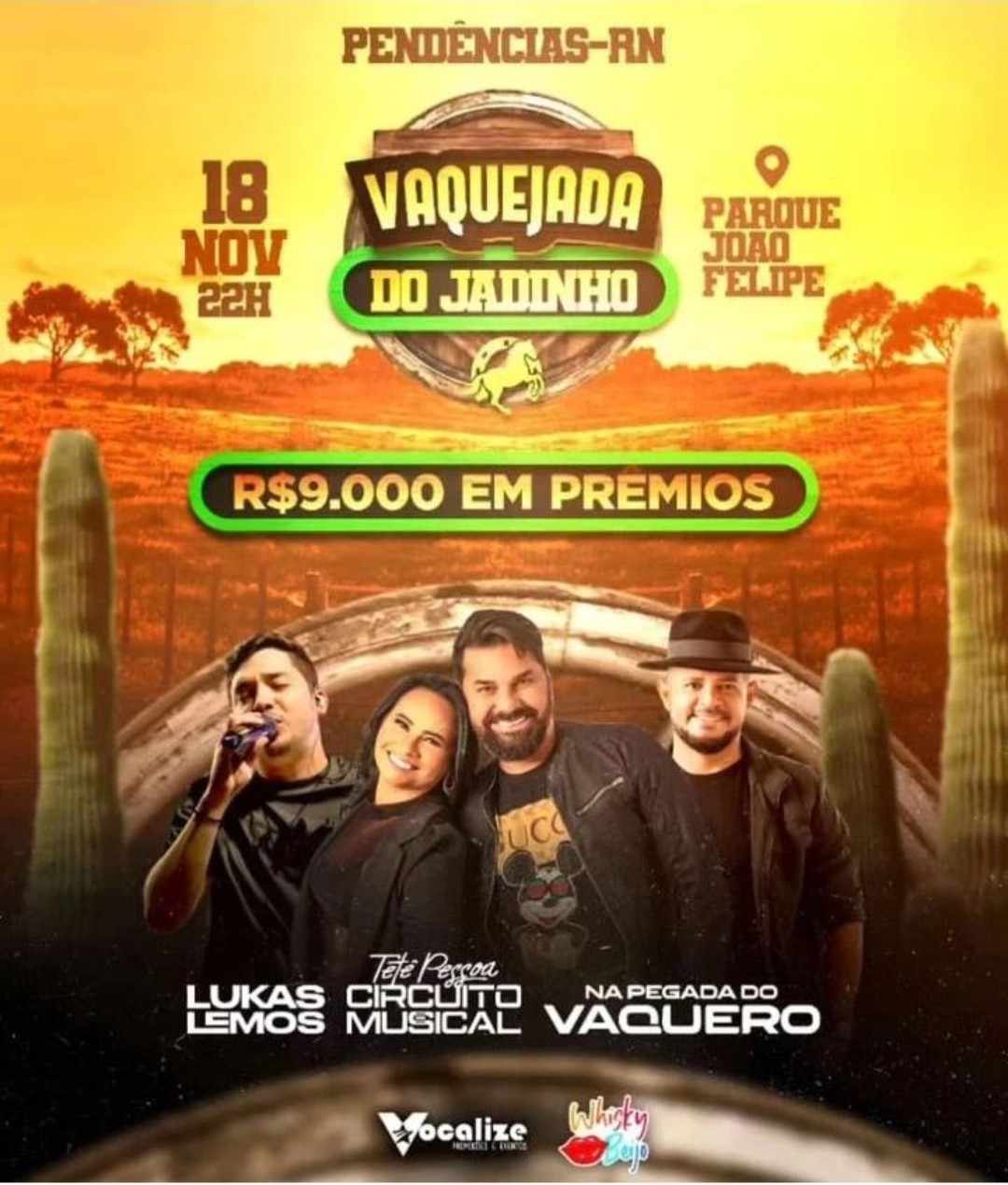 Tetê Pessoa & Circuito Musical, Lukas Lemos e Na Pegada do Vaqueiro - Vaquejada do Jadinho