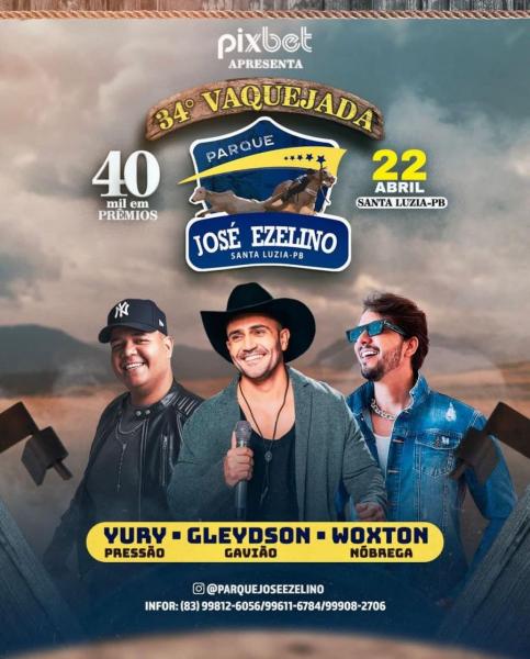 Gleydson Gavião, Yuri Pressão e Woxton Nóbrega - 34ª Vaquejada