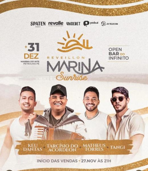 Tarcísio do Acordeon, Keu Dantas, Matheus Torres e Tangi - Réveillon Marina Sunrise