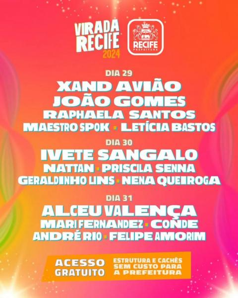 Ivete Sangalo, Nattan, Priscilla Senna, Geraldinho Lins e Nena Queiroga - Virada Recife 2024