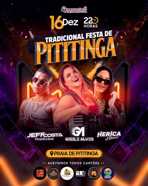 Jeff Costa, Gisele Alves e Herica A Dama - Festa de Pititinga