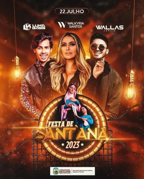 Walkyria Santos, Luka Bass e Wallas Arrais - Festa de Santana 2023