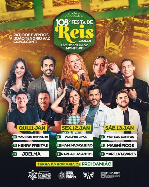 Mateus Santos, Magníficos e Marília Tavares - 108ª Festa de Reis