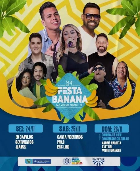 Canta Vicentinos, Pablo e Eric Land - 24ª Festa da Banana