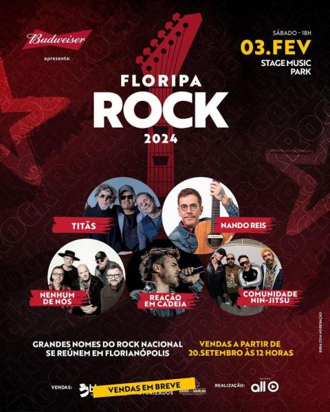 Titãs, Nando Reis, Nenhum de Nós, Reação em Cadeia e Comunidade Nin-Jitsu - Floripa Rock 2024