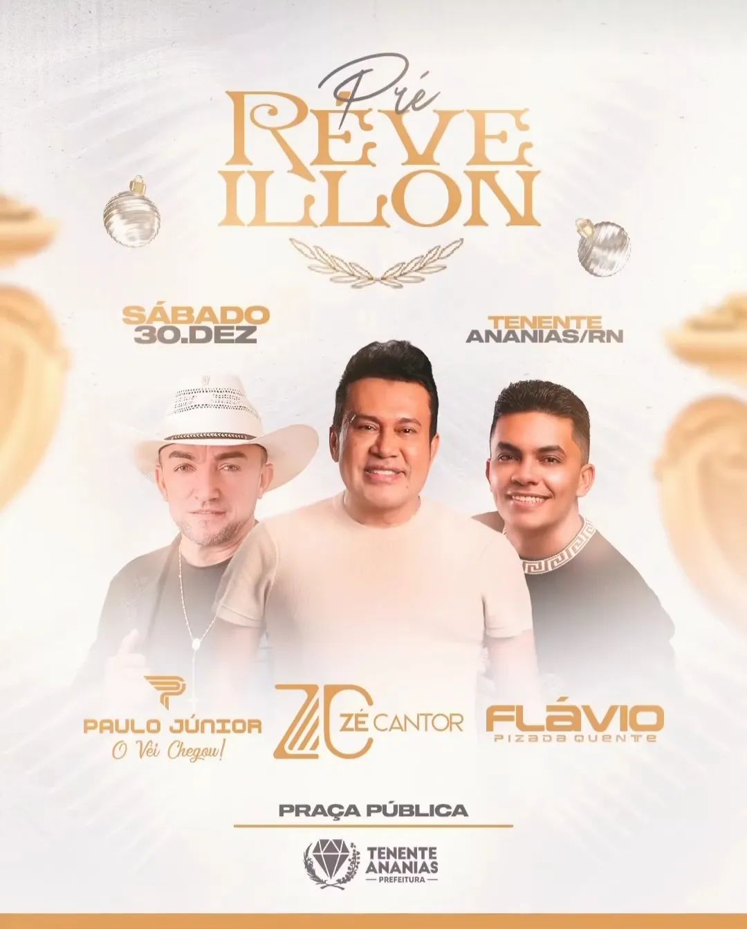 Zé Cantor, Paulo Júnior e Flávio Pizada Quente - Pré-Réveillon