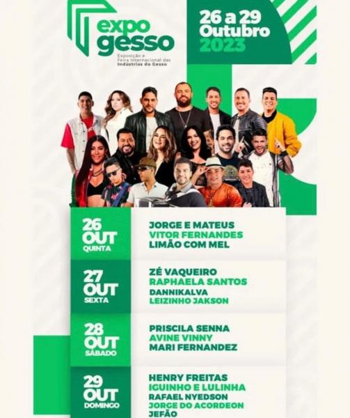 Jorge & Mateus, Vitor Fernandes e Limão com Mel - Expo Gesso