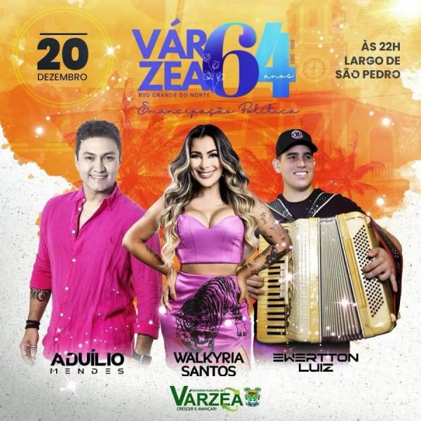 Walkyria Santos, Aduílio Mendes e Evertton Luiz - 64 anos de Várzea