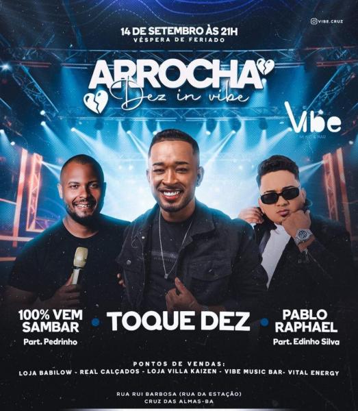 100% Vem Sambar, Toque Dez e Pablo Raphael - Arrocha Dez in vibe