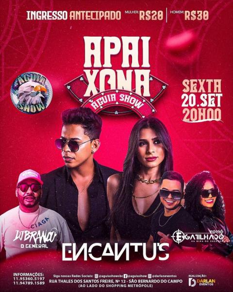 Banda Encantu´s, Dj Branco e Forró Engatilhado - Apaixona Águia Show