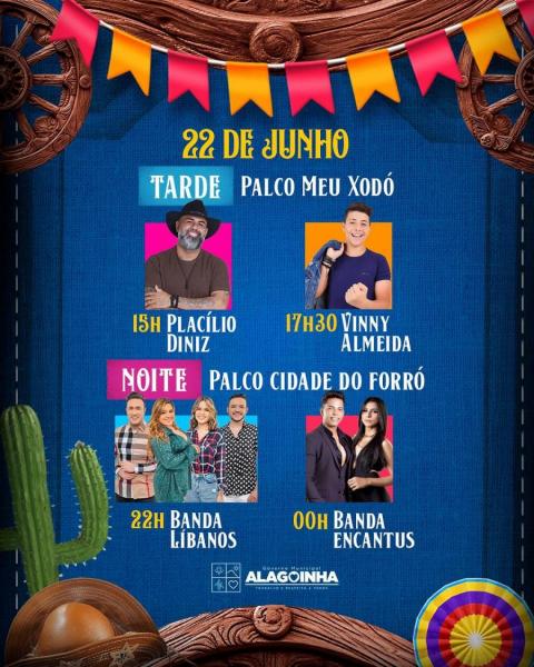 Placílio Diniz, Vinny Almeida, Banda Líbanos e Banda Encantus