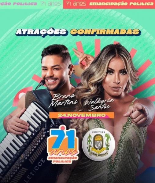 Bruno Martins e Walkyria Santos