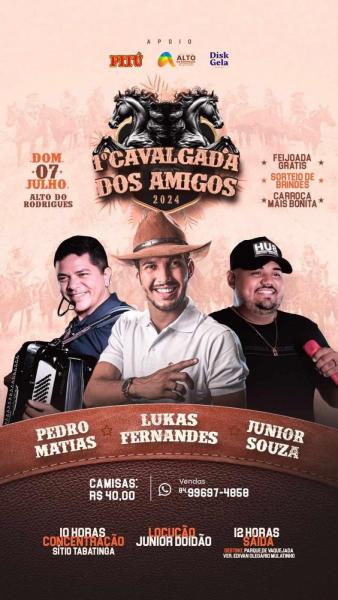 Lukas Fernandes, Pedro Matias e Junior Souza - 1ª Cavalgada dos Amigos 2024