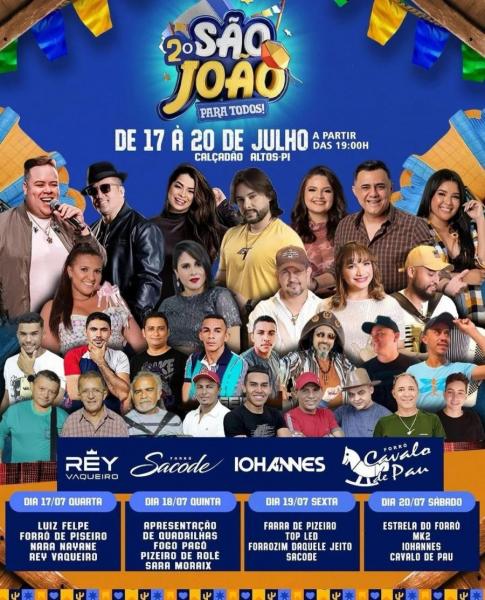 Fogo PAgó, Pizeiro de Rolê e Sara Moraix - 2º São João para Todos