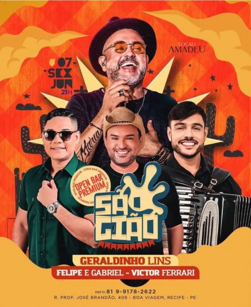 Geraldinho Lins, Felipe & Gabriel e Victor Ferrari - São Gião